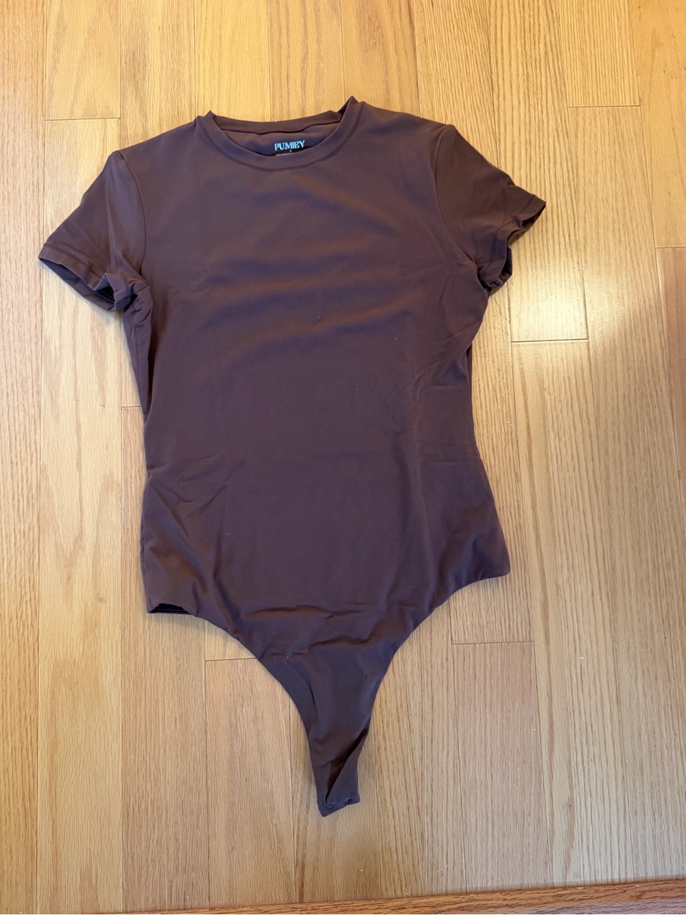 Brown short sleeve bodysuit